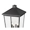 Z-Lite Beacon 4 Light Outdoor Post Mounted Fixture, Black & Clear Beveled 568PHXXLS-536P-BK - alternate 4